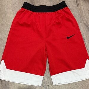 Nike Kids Red and White Sports Shorts